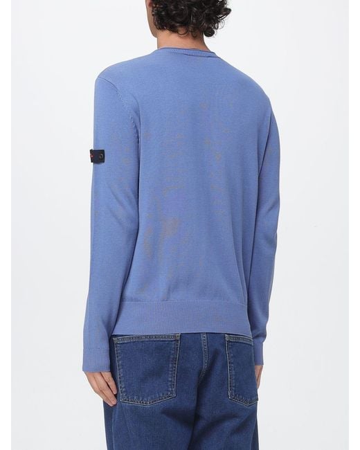 Peuterey Blue Cotton Crewneck Pullover for men