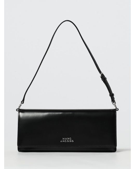 Marc Jacobs Black The Glam Mirror Brushed Leather Shoulder Bag