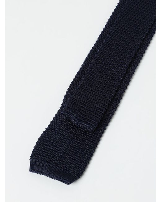 Cravatta in maglia di seta di Brunello Cucinelli in Blue da Uomo
