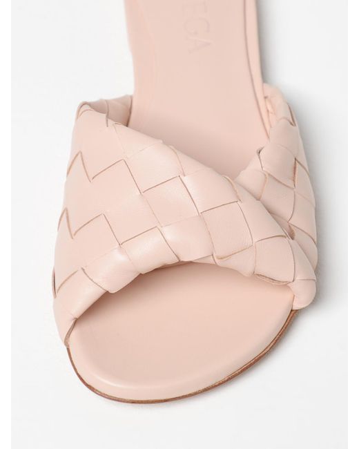Mules Flat Blink di Bottega Veneta in Pink