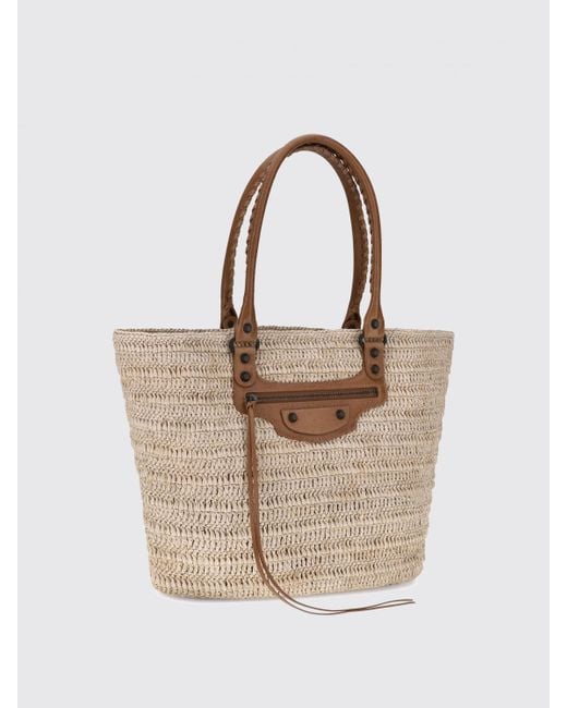 Balenciaga Natural Schultertasche Damen