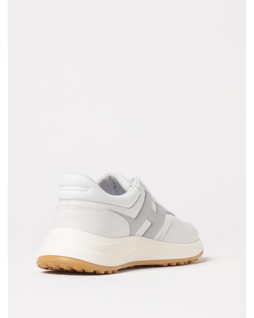 Hogan White Hyperlight Leather Sneakers for men