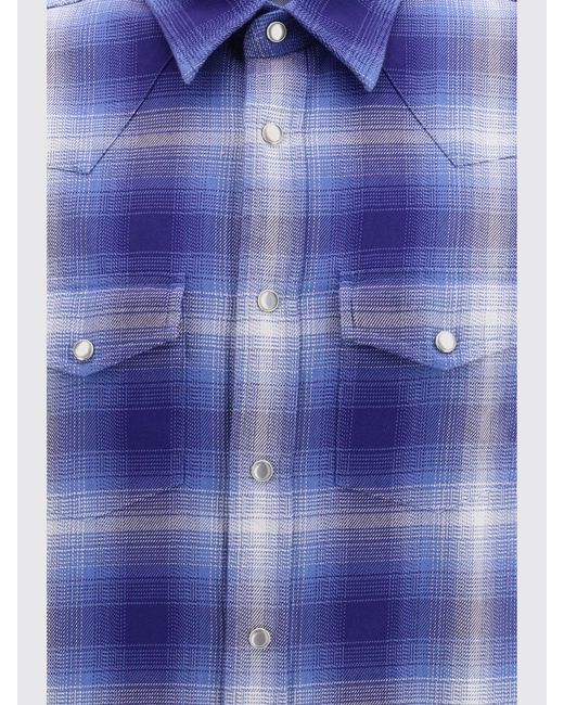Tom Ford Blue Check Cotton Shirt for men