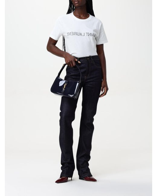 Borsa Le 5 À 7 Mini di Saint Laurent in Blue