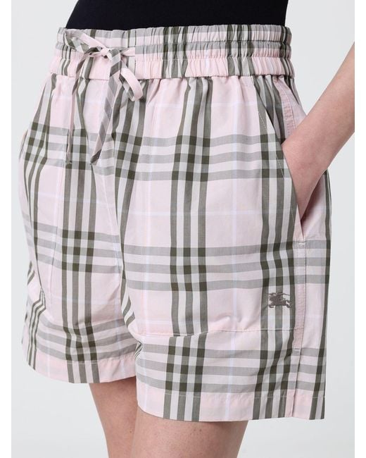 Burberry Pink Cotton Drawstring Shorts