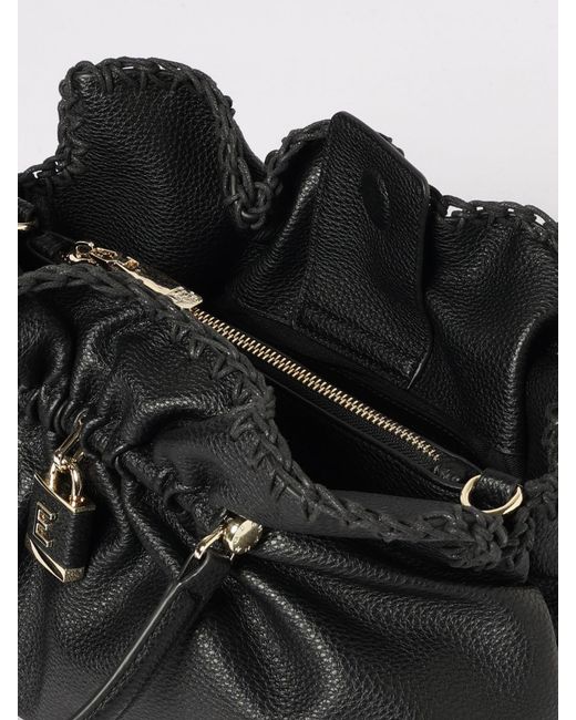 ERMANNO FIRENZE Black Grained Leather Bag