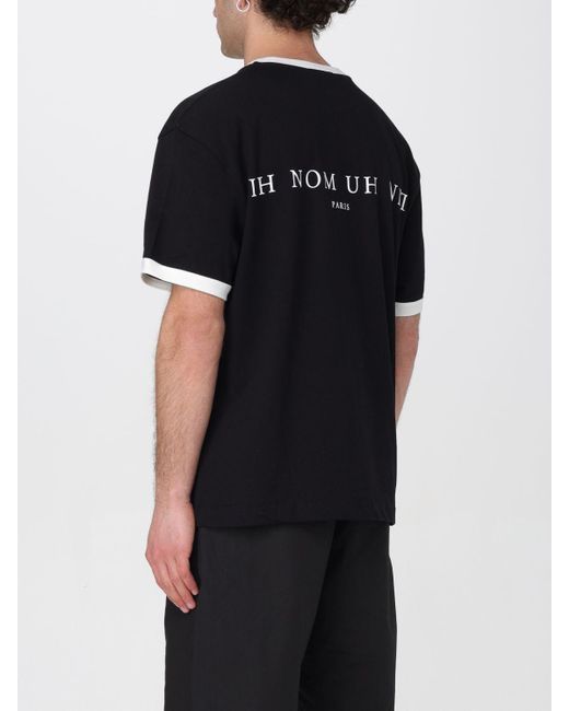 T-shirt in cotone in cotone di Ih Nom Uh Nit in Black da Uomo