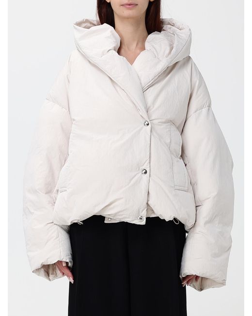 Sportmax White Marla Short Quilted Hooded Puffer Jacket
