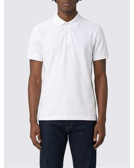 Baracuta White Basic Cotton Polo Shirt for men