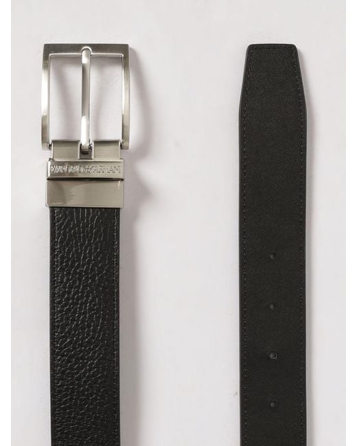 Emporio Armani White Hammered Leather Credit Card Holder And Belt Set for men