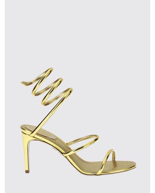 Rene Caovilla Metallic Heeled Sandal