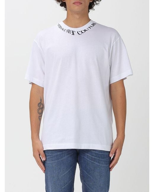 T-Shirt di Versace Jeans Couture in White da Uomo
