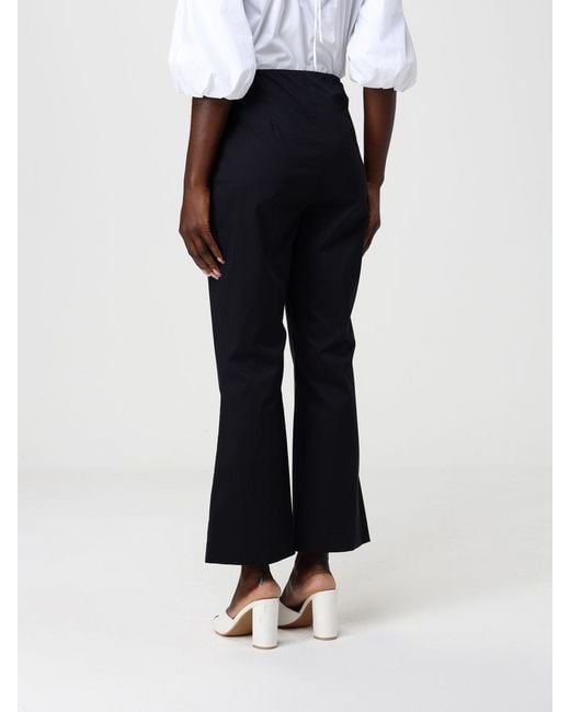 Liviana Conti Black Claudette Cotton Blend Trousers