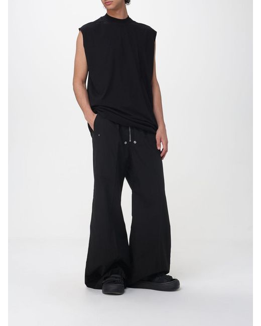 Rick Owens Black Cotton Flared Trousers for men