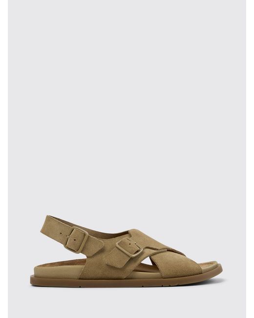 Camper Natural Lluc Suede Sandal