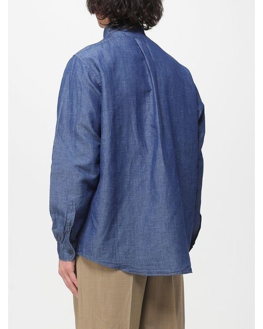 Barena Blue Casual Cotton Shirt for men