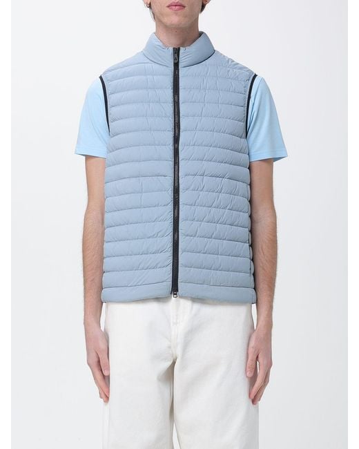 Peuterey Blue Moise 02 Padded Nylon Vest for men
