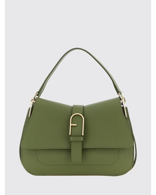Furla Green Flow Medium Handbag