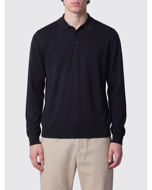 Drumohr Blue Cotton Knit Polo Shirt for men
