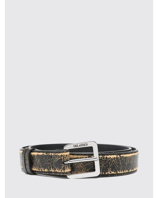 The Attico Brown Distressed Calf Leather Belt
