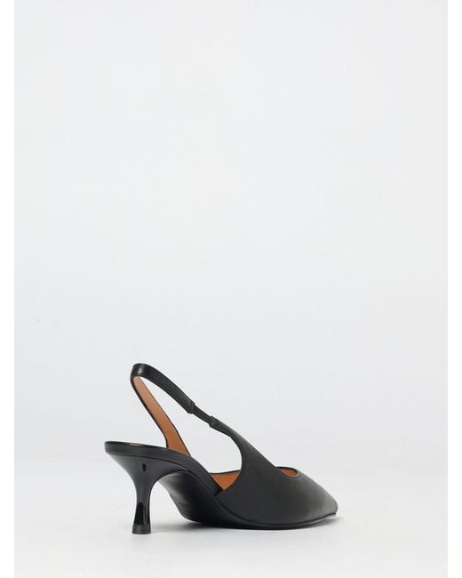 Love Moschino Black Leather Slingback