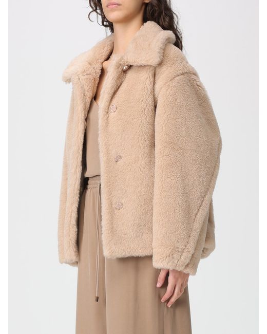 Max Mara Natural Faux Fur Jacket