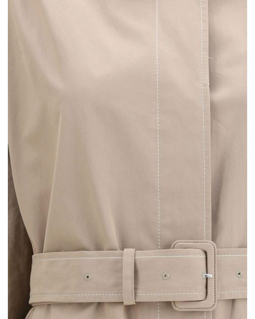 Marni Natural Cotton Blend Trench Coat