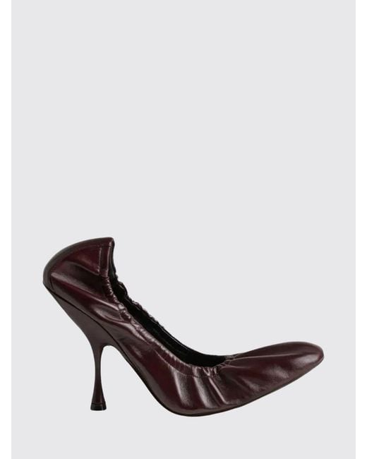 Phoebe Philo White Pucker Leather Pumps
