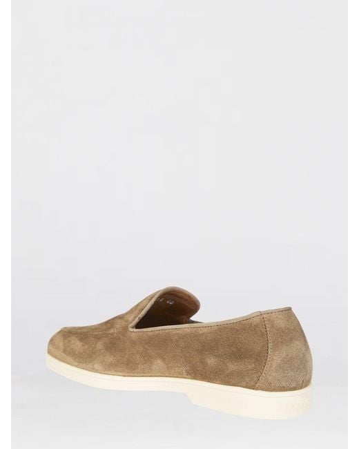 Doucal's White Suede Loafers for men