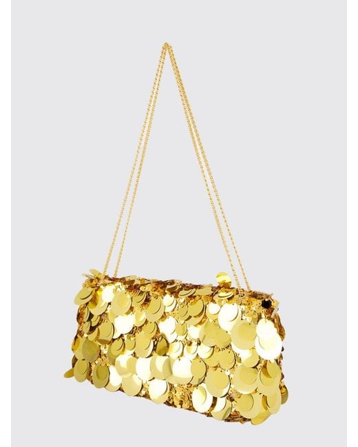 Rabanne Metallic Leather Bag With Embroidered Sequins
