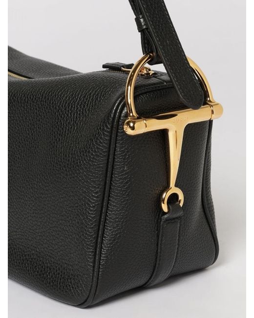 Borsa A Spalla Half Horsebit Media di Gucci in Black