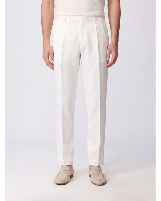 Santaniello Pink Wool And Cashmere Tailored Trousers for men