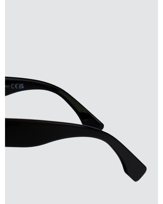 Fendi White Rectangular Acetate Sunglasses With Contrasting Logo for men