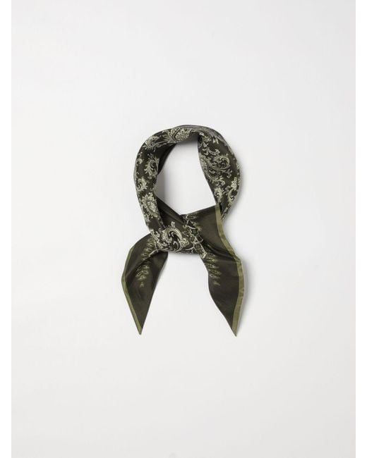 Etro Green Paisley Print Silk Twill Bandana for men