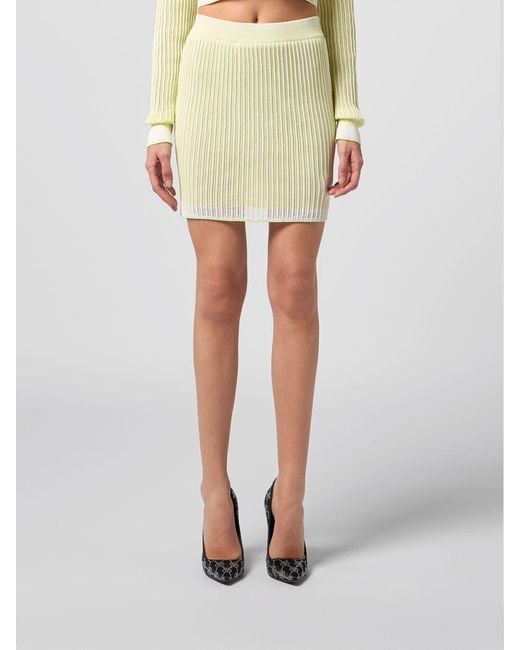Philipp Plein Yellow Skirt