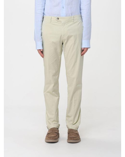 Mason's Natural Cotton Stretch Chino Trousers for men