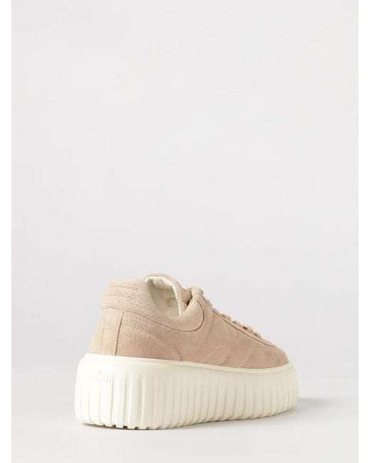 Hogan Natural H-Stripes Suede Sneakers