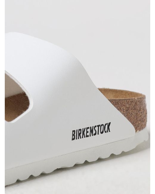 Birkenstock White Arizona Birko-Flor Sandals for men