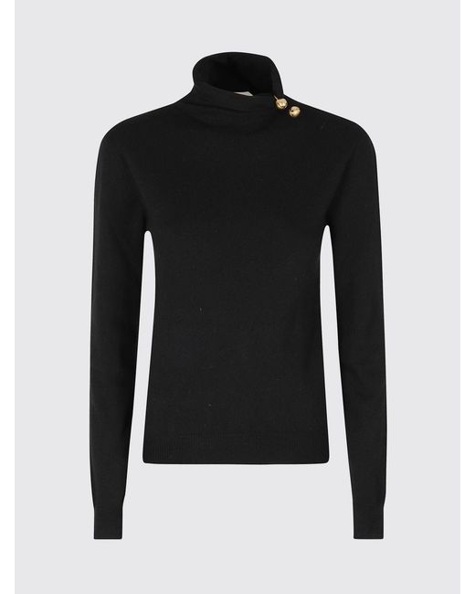 Alberta Ferretti Blue Slim Fit Virgin Wool Turtleneck Jumper With Ribbed Trims
