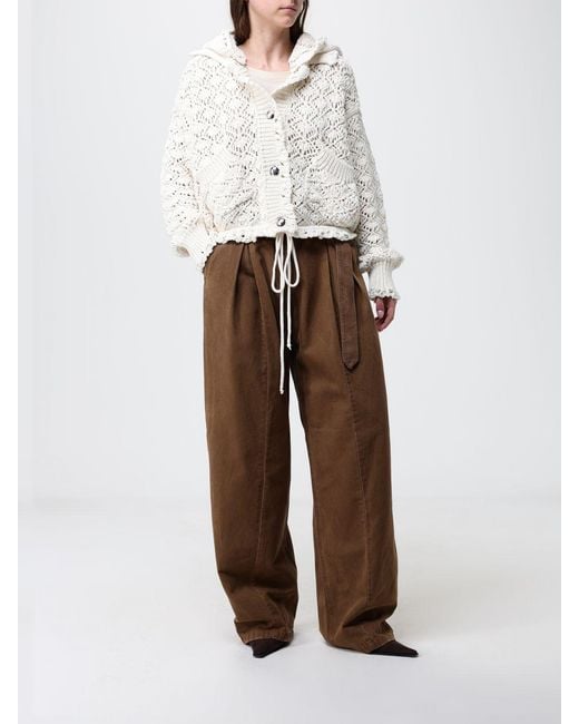 Blumarine White Crochet Cotton Knit Cardigan