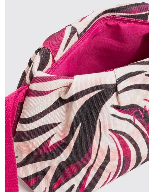 Twinset Red Printed Cotton Canvas Pouch