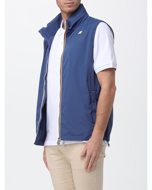 K-Way Blue Nylon Vest for men