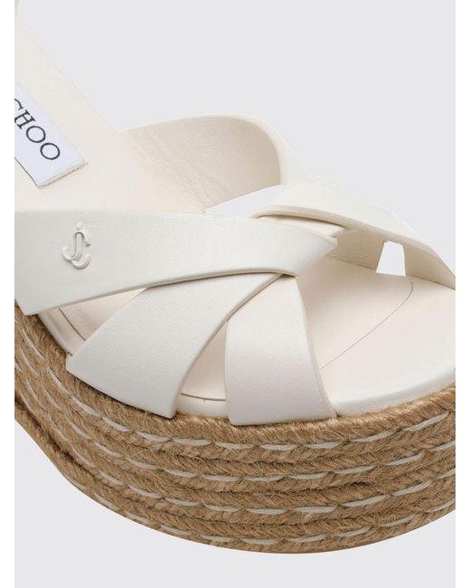 Jimmy Choo Natural Korra High Wedge Sandals