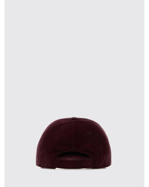 Fendi Brown Ribbed Cotton Velvet Hat By for men
