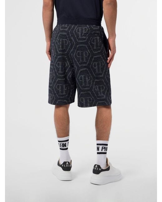 Philipp Plein Black Shorts for men