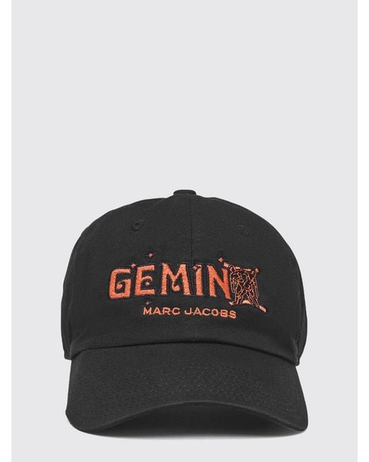 Marc Jacobs Black Cancer Cotton Baseball Cap With Embroidered Slogan