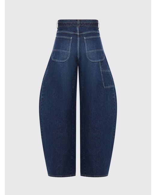 Sacai Blue Baggy Cotton Denim Jeans