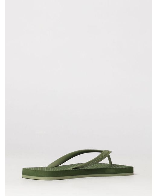 DSquared² Green Rubber Flip Flops for men
