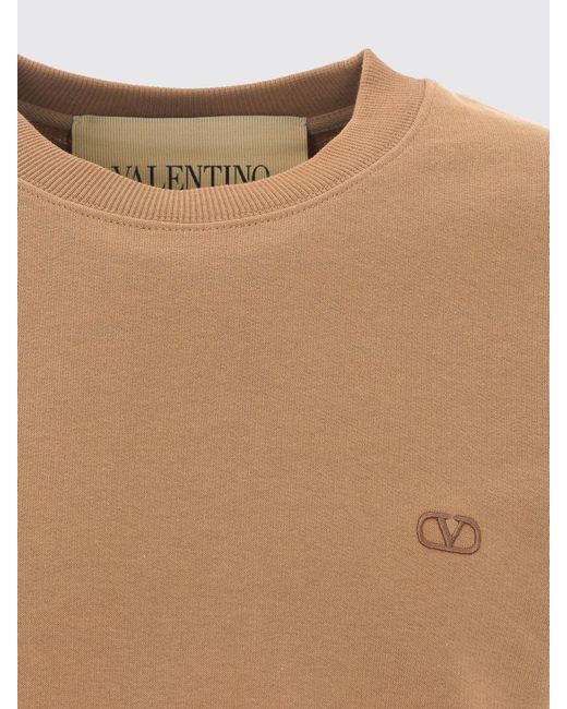 Valentino Blue Crewneck Cotton Sweatshirt With Long Sleeves for men