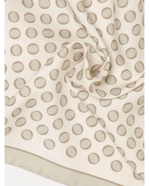 Tagliatore Natural Printed Silk Pochette for men